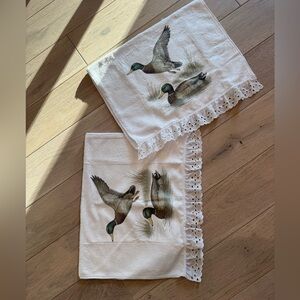 Duck Design Kitchen Towels - White